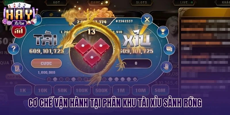 Tỷ lệ thanh toán và bảng vị tài xỉu sảnh rồng