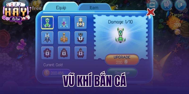 Vũ Khí Bắn Cá - Bảng Thông Số Hỏa Lực Chi Tiết Haywin
